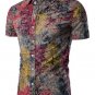2017 men summer Hawaii Beach shirts men short sleeve shirt slim fit chemise homme men dress blouse p