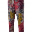 Men\'s floral Printed pattern Breathable Linen pants men hip hop harem pants men casual trousers ela