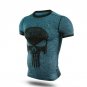 New Fitness Compression Shirt Men Punisher Skull T Shirt Superhero Bodybuilding Tight Short Sleeve T