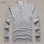 Brand Designer Men Cotton Vintage Henry T Shirts Casual Long Sleeve High quality Men old color Cardi