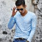 Hot 2017 New Arrival Spring Autumn Fashion Brand V-Neck Slim Fit Long Sleeve TShirt Men Trend Casual