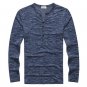 New Men Henley Shirt 2016 new Tee Tops Long Sleeve Stylish Slim Fit T-shirt Button placket Casual me