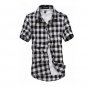 Red And Black Plaid Shirt Men Shirts 2017 New Summer Fashion Chemise Homme Mens Checkered Shirts Sho