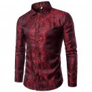 Bright Silk Shirts Men 2017 Promotion Autumn Long Sleeve Casual Cotton Flower Shirts for Men Designe