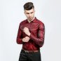 Bright Silk Shirts Men 2017 Promotion Autumn Long Sleeve Casual Cotton Flower Shirts for Men Designe