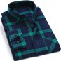 2017 New Mens Plaid Shirt 100% Cotton High Quality Mens Business Casual Long Sleeve Shirt Male Socia