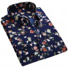 2017 Spring Floral Print Men Shirts Long Sleeve Mens Casual Shirt Slim Men Flower Printing Dress Shi