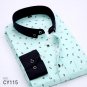 2017 Spring Floral Print Men Shirts Long Sleeve Mens Casual Shirt Slim Men Flower Printing Dress Shi