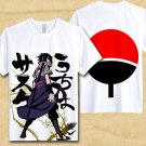 Sasuke T-Shirt Men Tee Anime Naruto Uchiha Family Logo Sharingan Eye Symbol Cosplay T Shirts Akatsuk