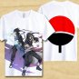 Sasuke T-Shirt Men Tee Anime Naruto Uchiha Family Logo Sharingan Eye Symbol Cosplay T Shirts Akatsuk