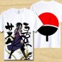 Sasuke T-Shirt Men Tee Anime Naruto Uchiha Family Logo Sharingan Eye Symbol Cosplay T Shirts Akatsuk