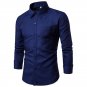 MarKyi good quality 2017 pocket mens long sleeve silk shirts sprin new business mens casual shirts s