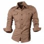 2018 Spring Autumn Features Shirts Men Casual Jeans Shirt New Arrival Long Sleeve Casual Slim Fit Ma