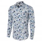 Fashion Long Sleeve Print Floral Shirt Men Slim Fit Shirts Men\'s Casual Hawaiian Shirt Chemise Homm