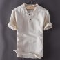 Fashion Mens Pullover Linen Shirts Short Sleeve Summer Breathable Men s Quality Casual Shirts Slim f