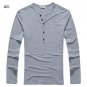 2016 new Tee Tops Long Sleeve Stylish Slim Fit T-shirt Button placket Casual Outwears Popular Design