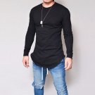 fashion brand T-shirt men summer long sleeve tshirt oversized design extend hip hop street t shirt m