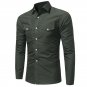 Men\'S Shirt Brand 2017 Mens Polka Single Row Shirt Slim Fit Male Shirts Long Sleeve Men Shirt Doubl