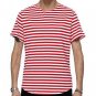 Harujuku Black Red Striped Hipster T-Shirt 2018 Summer Casual Short Sleeve T Shirts Men Hip Hop Fit 
