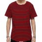 Harujuku Black Red Striped Hipster T-Shirt 2018 Summer Casual Short Sleeve T Shirts Men Hip Hop Fit 