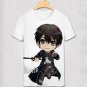 Sword Art Online T-shirt Asuna Kirito Kirigaya Kazuto SAO Cosplay Costume Anime Fashion Men Women T