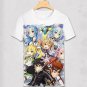 Sword Art Online T-shirt Asuna Kirito Kirigaya Kazuto SAO Cosplay Costume Anime Fashion Men Women T