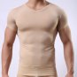 Man Undershirt/Men Ice Silk Spandex Sheer T Shirts/Male Nylon Mesh V-neck Thin Short Sleeves Tops