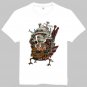 Howl\'s Moving Castle T Shirt Short Sleeve White Color Miyazaki Hayao Howl\'s Moving Castle T-shirt 