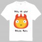 Howl\'s Moving Castle T Shirt Short Sleeve White Color Miyazaki Hayao Howl\'s Moving Castle T-shirt 