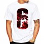 New Summer Tom Clancy\'s Rainbow Six Siege Men\'s T-Shirts Gold Badge 6 Printed T Shirt Men T Shirts