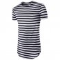 2018 striped long t shirt Men Hip Hop Black t-shirt Longline Extra Long tee shirt for male Tops Over