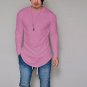 2017 Autumn Long Style Hip Hop T shirt Full Sleeves Slim Fit t Shirts Men Round Neck Asymmetry stree