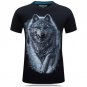 T-Shirt Men Snow Wolf 3D Printed Cotton Swag Funny T shirts Unisex palace Tshirt Homme White Brand C