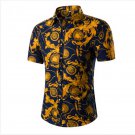 2018 Fashion Mens Short Sleeve Hawaiian Shirt  Summer Casual Floral Shirts For Men Asian Size M-3XL 