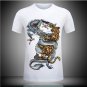 S-6XL 3D T-shirt Mens Hot 2017 Summer Walking Tiger Printed T-shirts Men Cotton Casual Brand T shirt