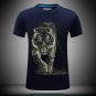 S-6XL 3D T-shirt Mens Hot 2017 Summer Walking Tiger Printed T-shirts Men Cotton Casual Brand T shirt