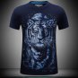 S-6XL 3D T-shirt Mens Hot 2017 Summer Walking Tiger Printed T-shirts Men Cotton Casual Brand T shirt