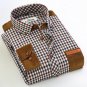 2017 Spring Fashion Men Shirt Slim Fit Long Sleeve Shirt Plaid Casual camisa social masculin brand m