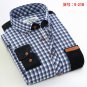 2017 Spring Fashion Men Shirt Slim Fit Long Sleeve Shirt Plaid Casual camisa social masculin brand m