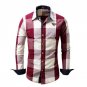 New Spring Casual Brand Slim Fit Men Long Sleeve Shirt Pure Cotton Cowboy Plaid Hit Color Clothes So