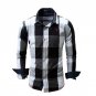 New Spring Casual Brand Slim Fit Men Long Sleeve Shirt Pure Cotton Cowboy Plaid Hit Color Clothes So
