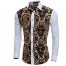 Men Shirt Luxury Brand 2018 Male Long Sleeve Shirts Casual Mens Great Body Pattern Printing Slim Fit
