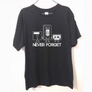 Fashion New T-shirts Men Short Sleeve Never Forget Floppy Disc VHS Cassette Tech Geek Print T Shirts