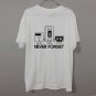 Fashion New T-shirts Men Short Sleeve Never Forget Floppy Disc VHS Cassette Tech Geek Print T Shirts
