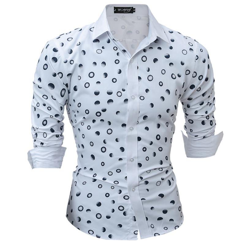 The latest 2017 Casual Fashion Men Spring Autumn high Quality Dots Korean Classic Business 2 Color L
