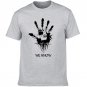 Skyrim Men\'s T-Shirt Letter Printed Cotton O-neck Fashion Top Shirt Summer Short Sleeves Casual Men