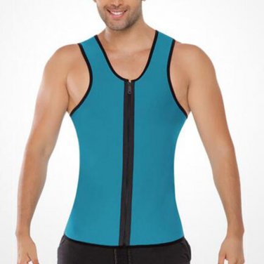 New Solid Shapers Men Fitness Waist Trainer Corset Vest Shapewear Mens Body Shaper Zip Revisiable Bo