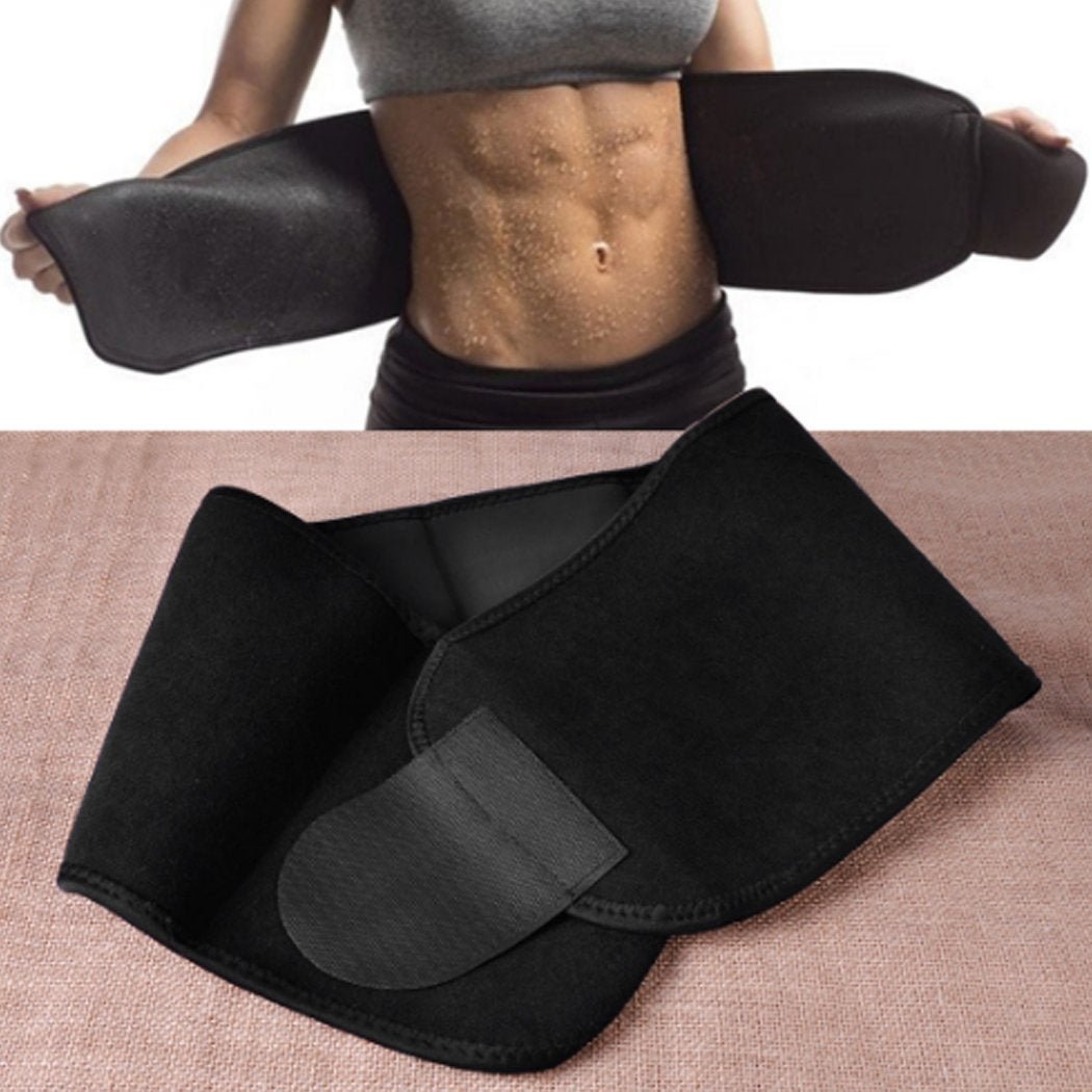Fashion Black Waist Slimming Belt Shapewear Men Sweat Band Body Shaper Wrap Weight Loss Burn Fat Exe