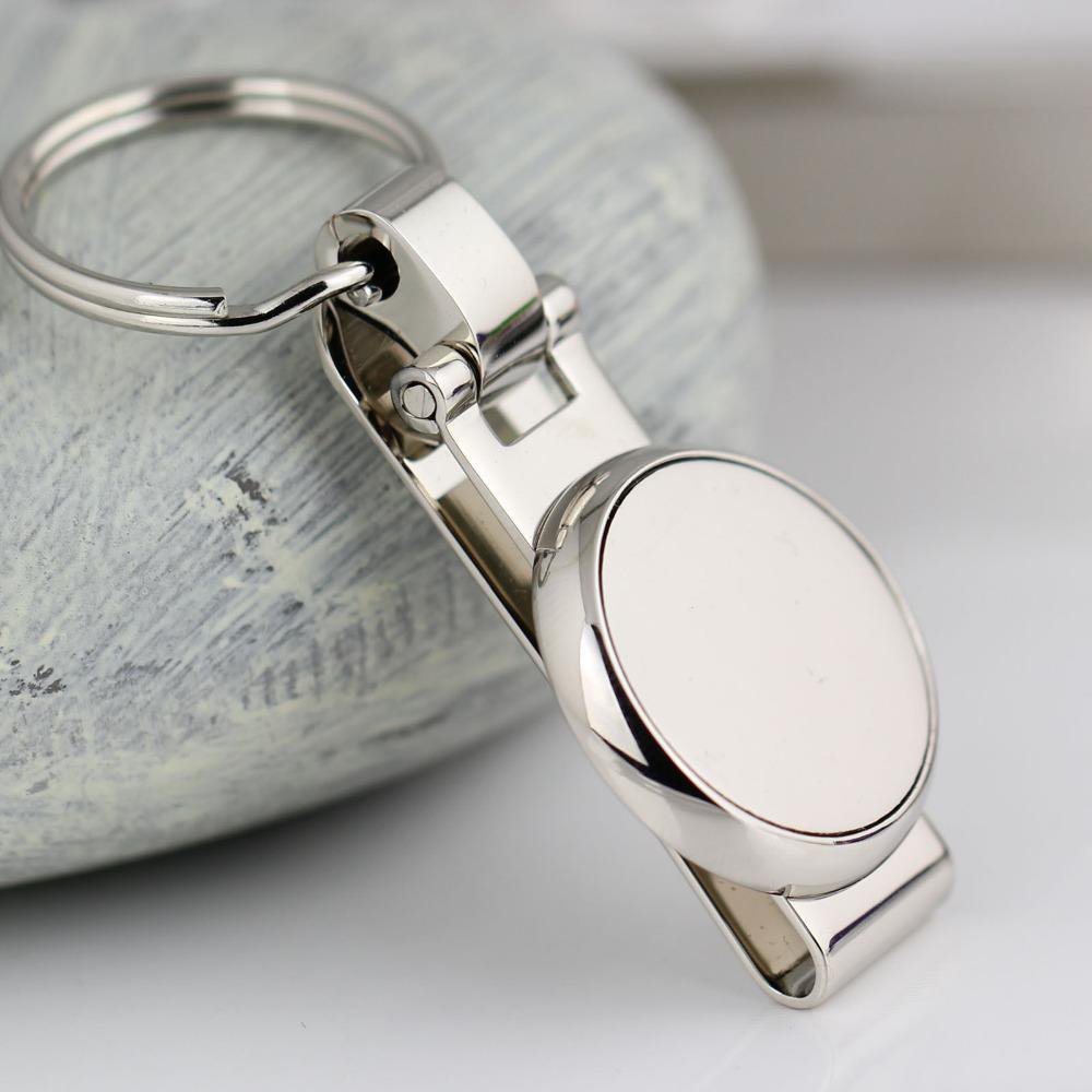 circular round keychain key ring hanging key chain key holder clip on belt high quality sleutelhang