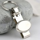clip on belt hanging keychain key ring oval key chain key holder high quality keyfob chaveiro llaver